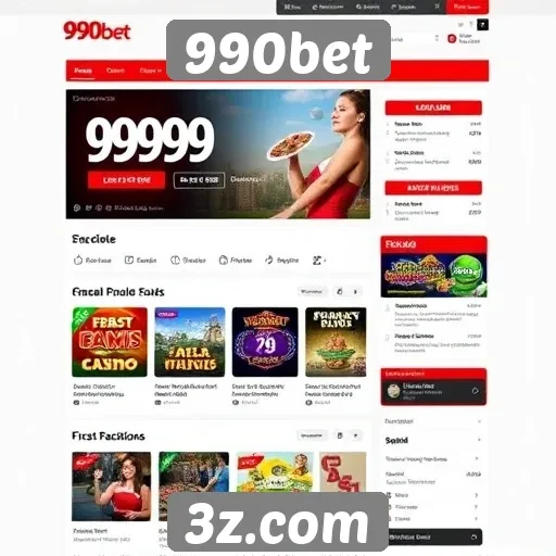 Facilidade de navegação no site 990bet